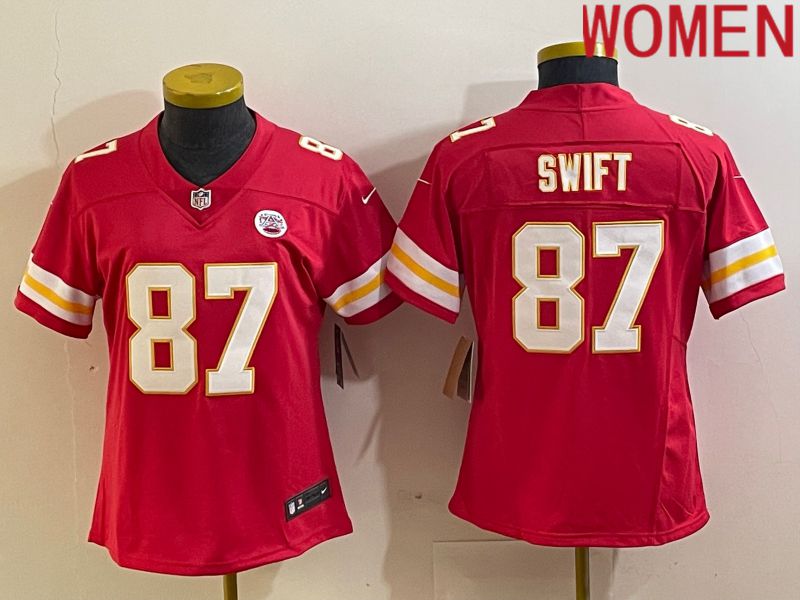 Women Kansas City Chiefs #87 Swift Red 2024 Nike Vapor Untouchable Limited NFL Jersey